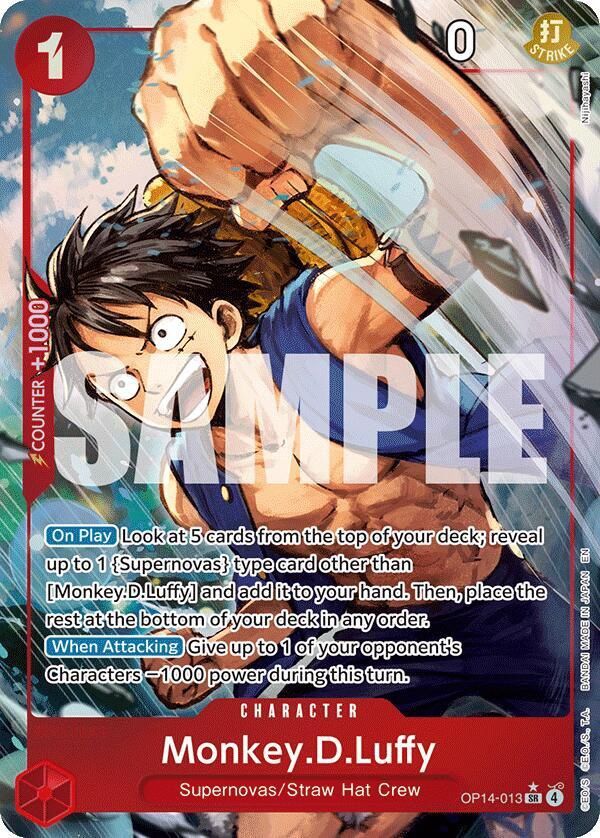 ONE PIECE MONKEY.D.LUFFY OP14-013 ALT ART