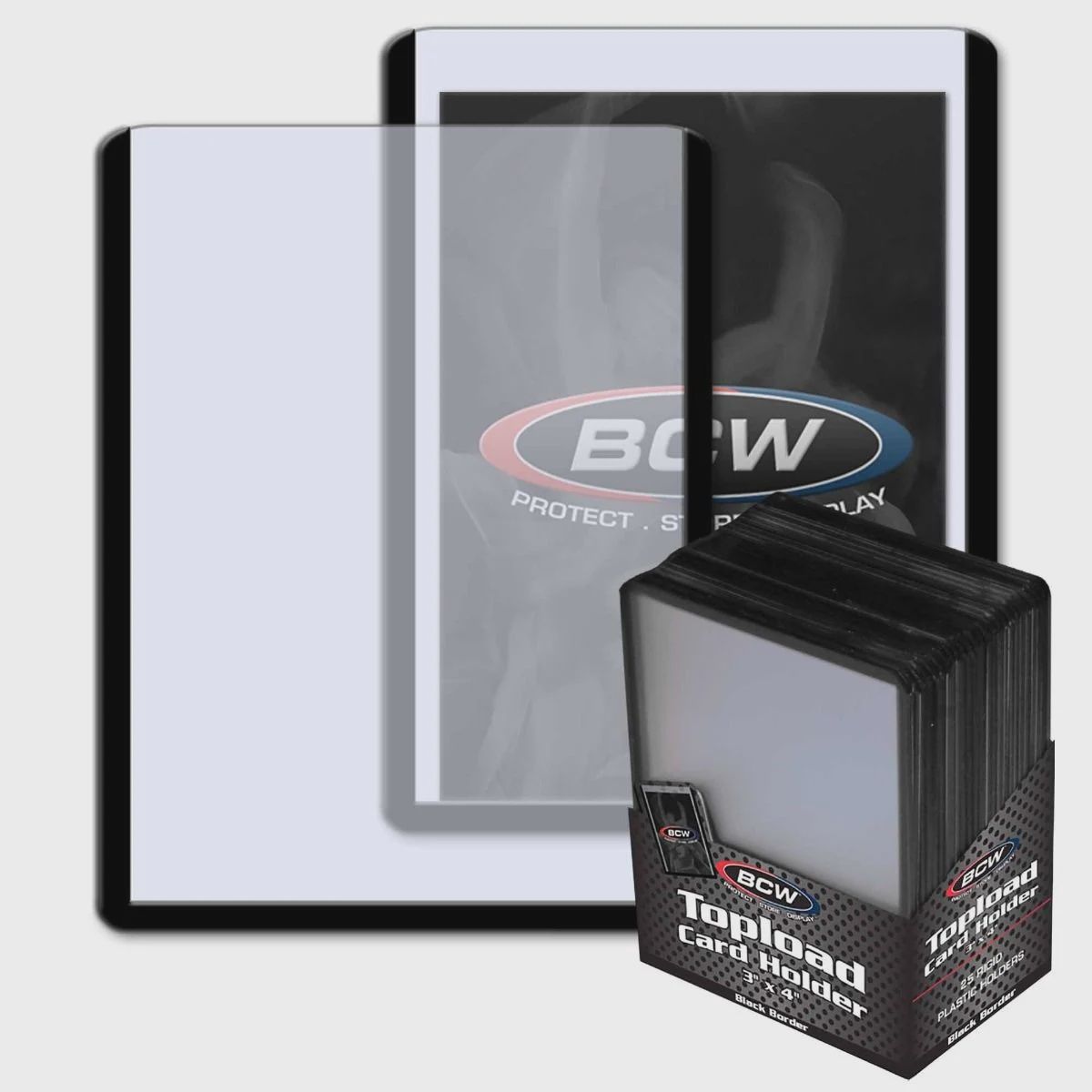 3X4 TOPLOAD CARD HOLDER - BLACK BORDER