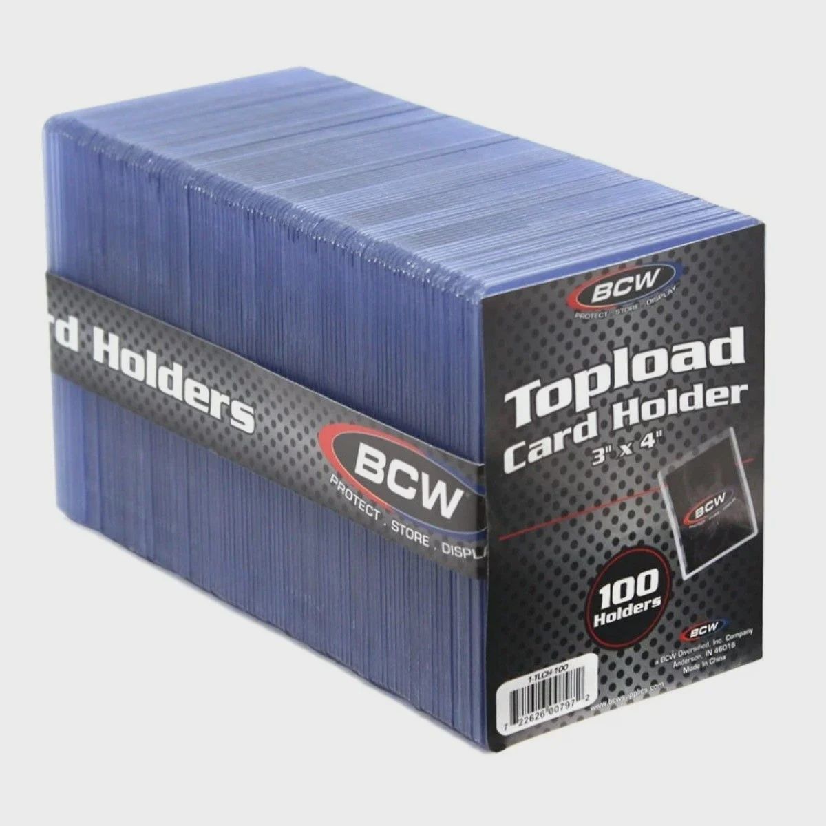 3/4 TOPLOAD CARD HOLDER - STANDARD (100 COUNT PACK)
