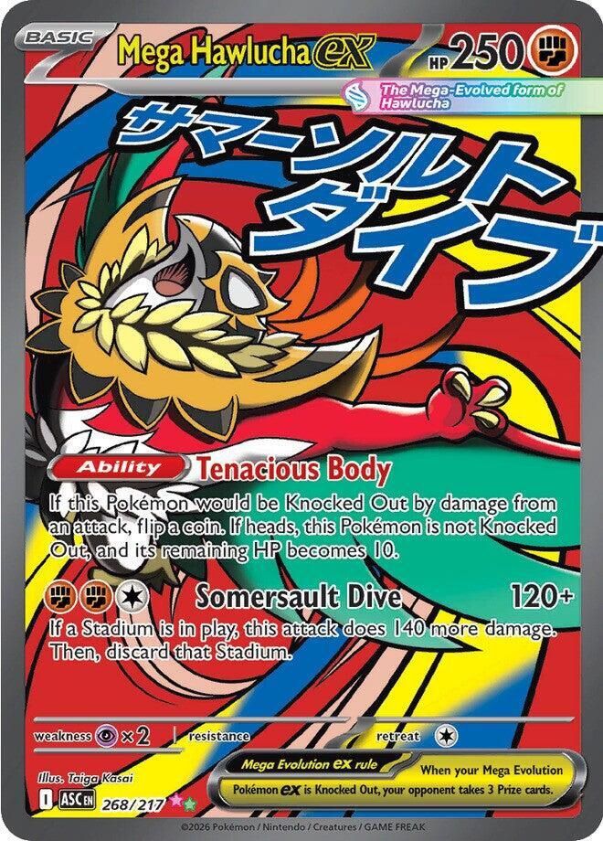 POKEMON MEGA HAWLUCHA EX 268/217 MAR