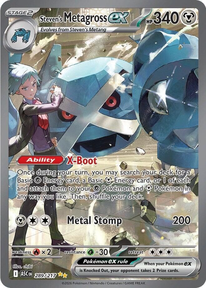 POKEMON STEVENS METAGROSS EX 289/217 SPEC ILL R