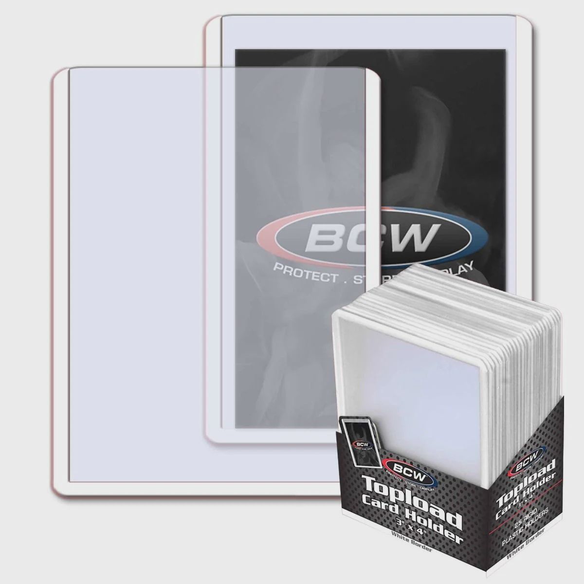 3X4 TOPLOAD CARD HOLDER - WHITE BOARDER