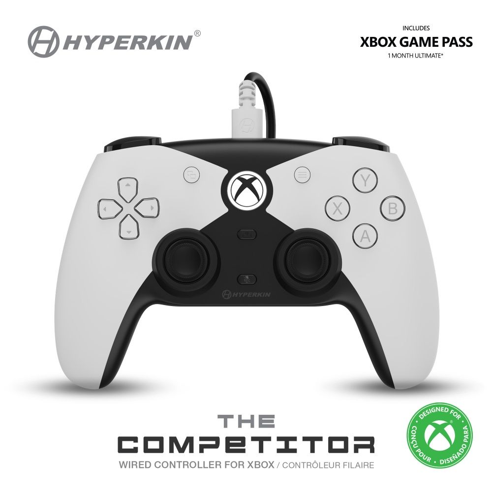 XBOX ONE CONTROLLER THE COMPETITOR WHITE WIRED