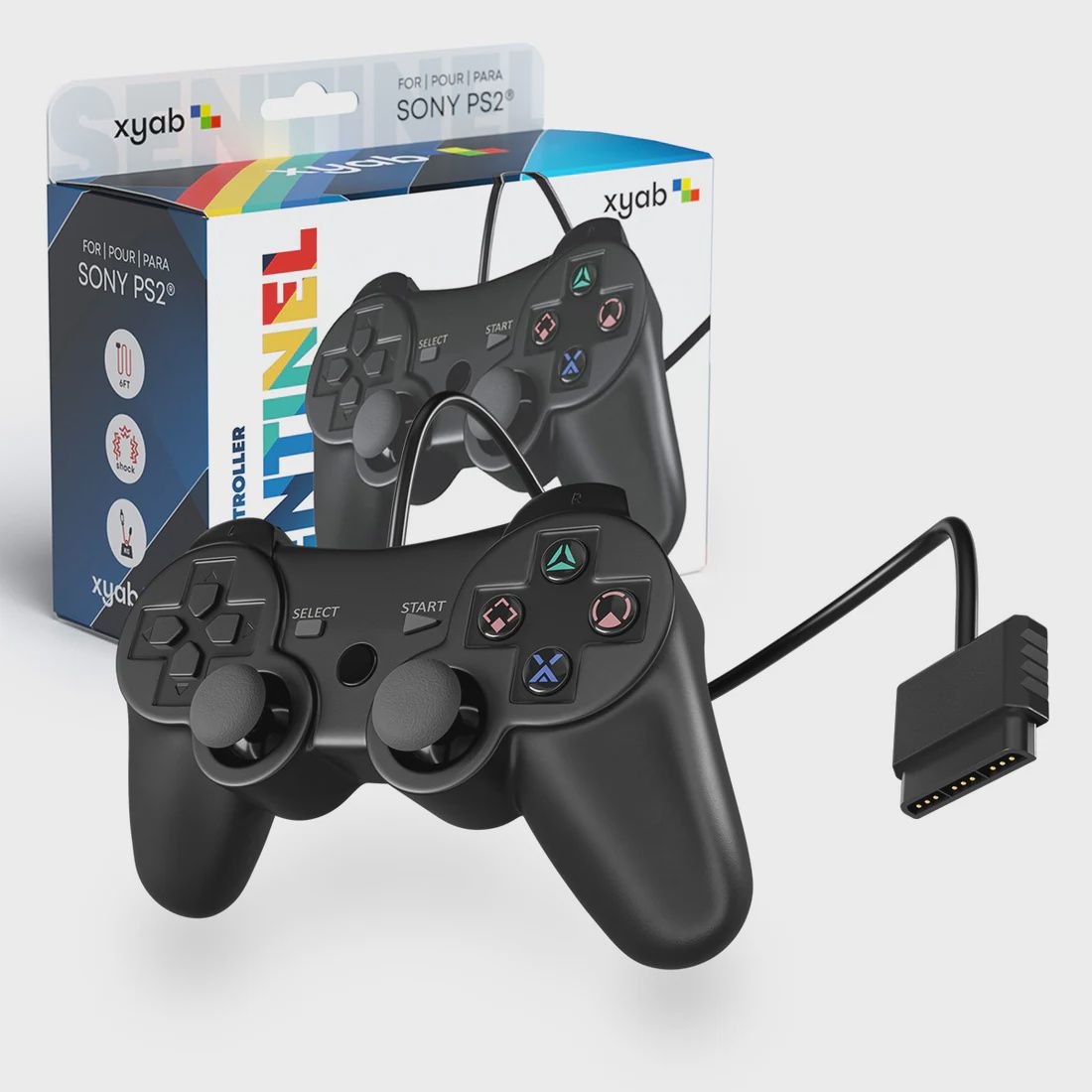 PS2 WIRED CONTROLLER SENTINEL XYAB