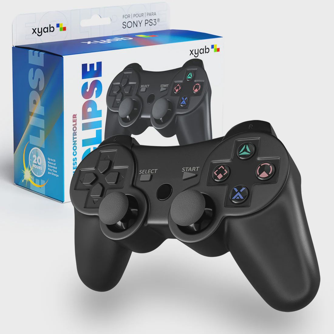 PS3 WIRELESE CONTROLLER BLACK ECLIPSE XYAB