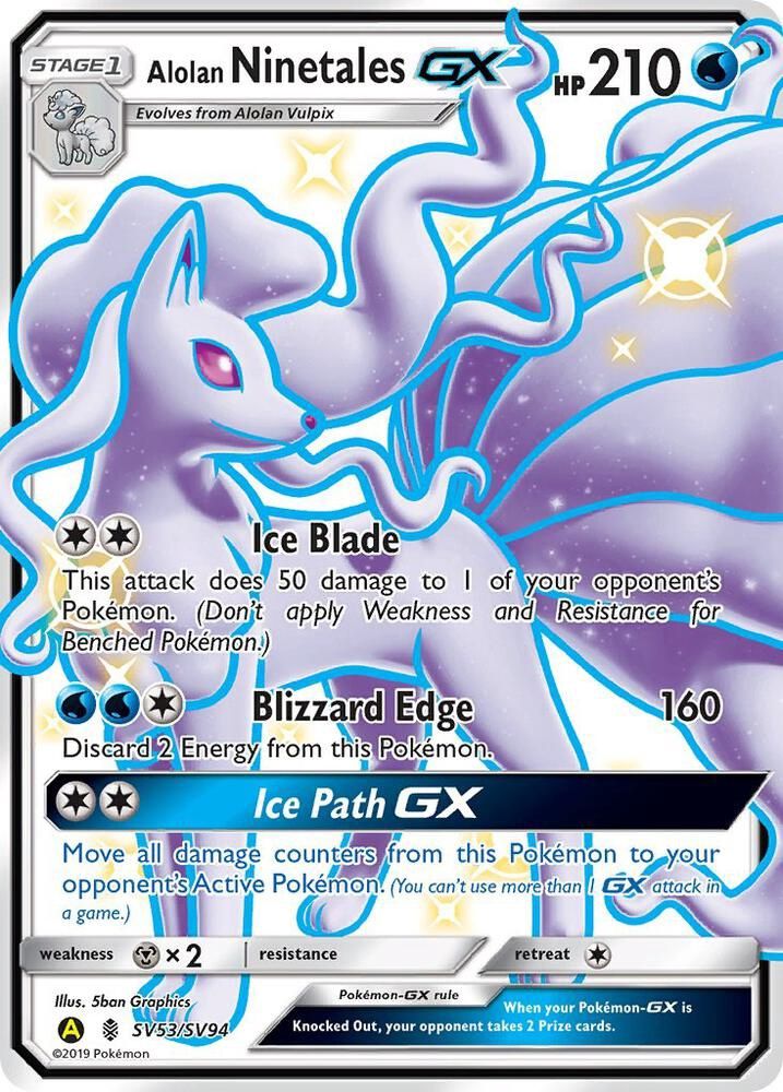 POKEMON ALOLAN NINETALES GX SV53/SV94