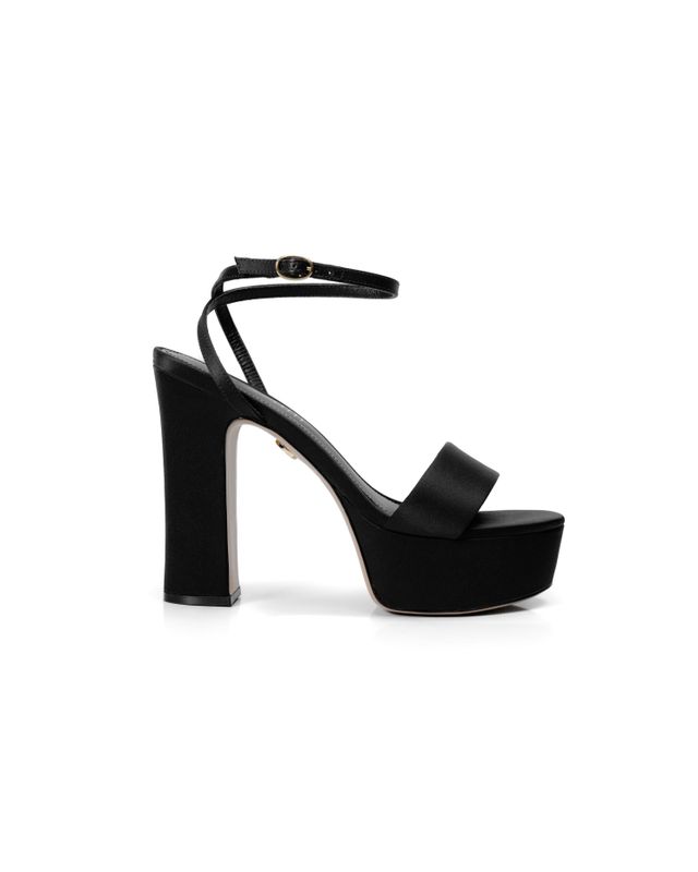 Tokyo Sandal Black Satin