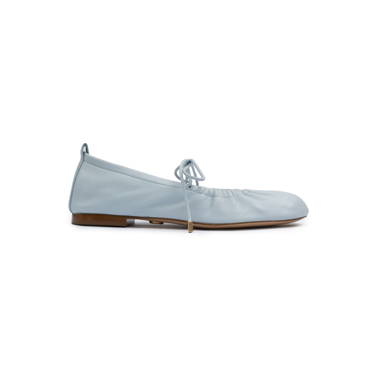 Naples Flat Baby Blue Leather