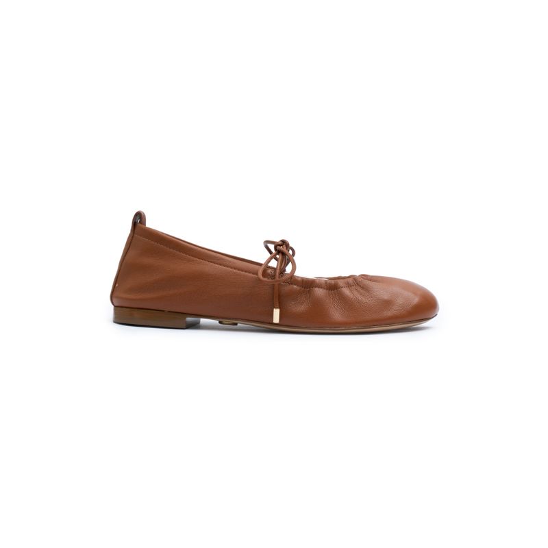 Naples Flat Cognac Leather