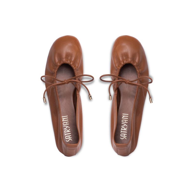 Naples Flat Cognac Leather