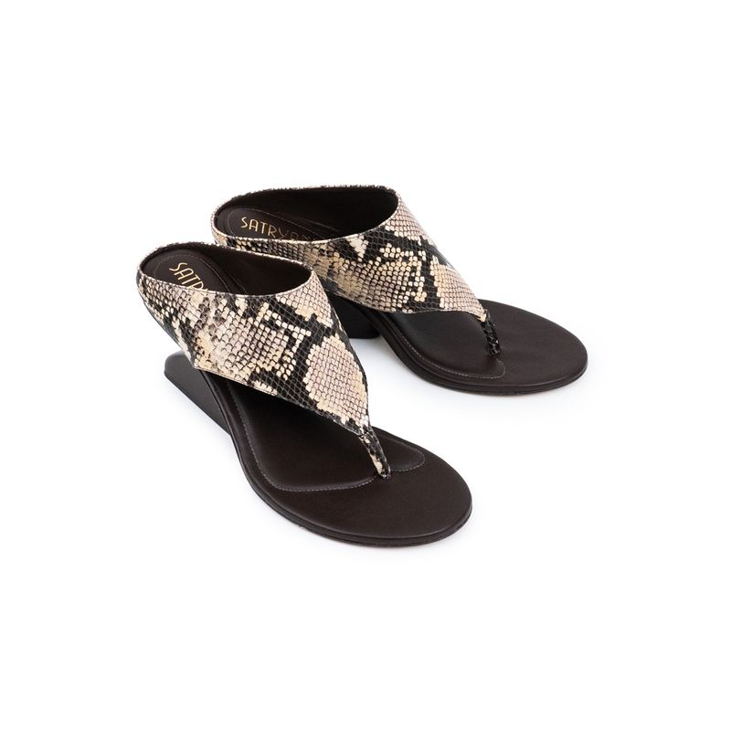 Mule Asti em Couro Natural Snake