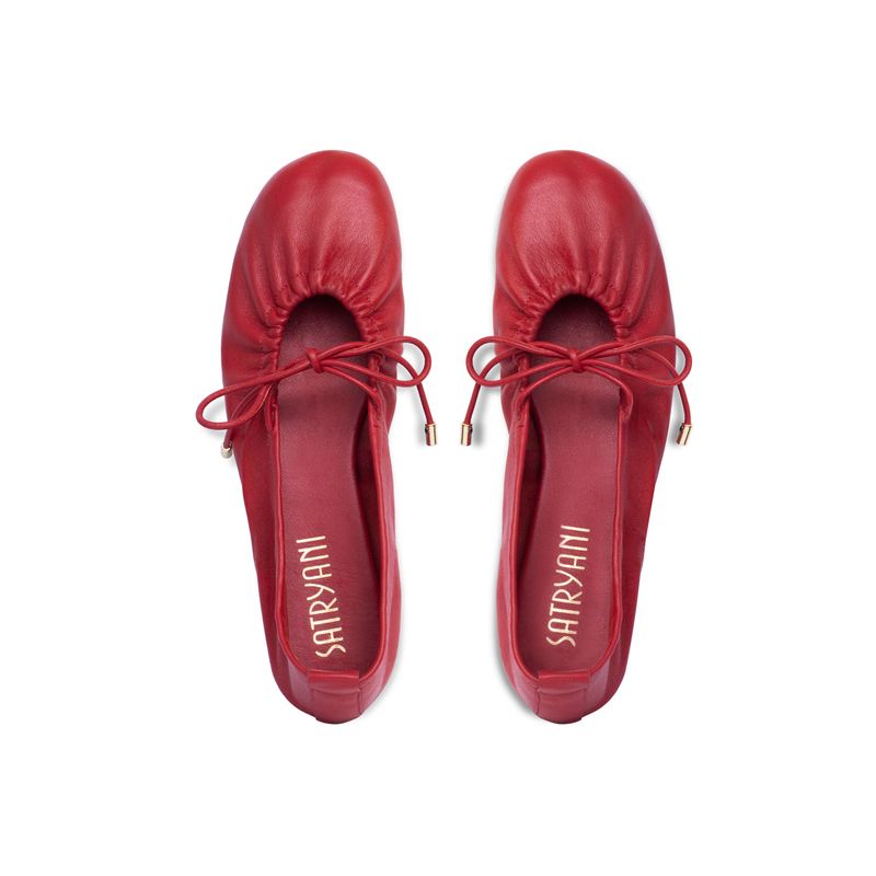 Rasteira Naples em Couro Vermelho