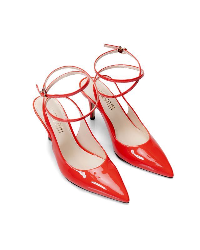 Slingback London em Couro Vermelho