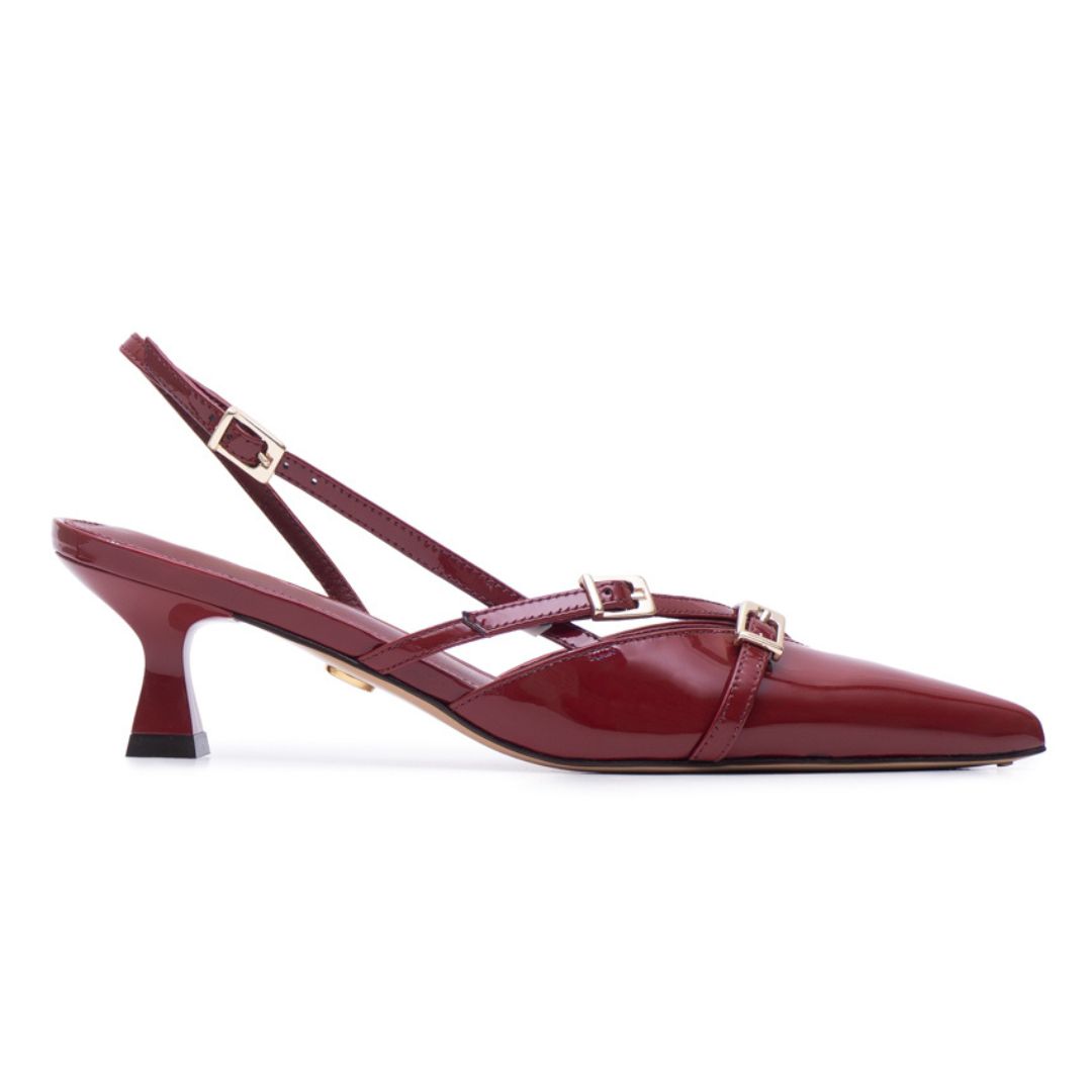 Marrakesh Slingback Burgundy Leather