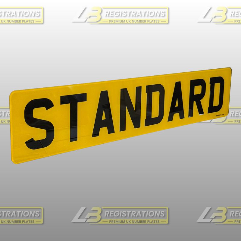 Premium UK Standard 2D Number Plates (Front & Rear Set)