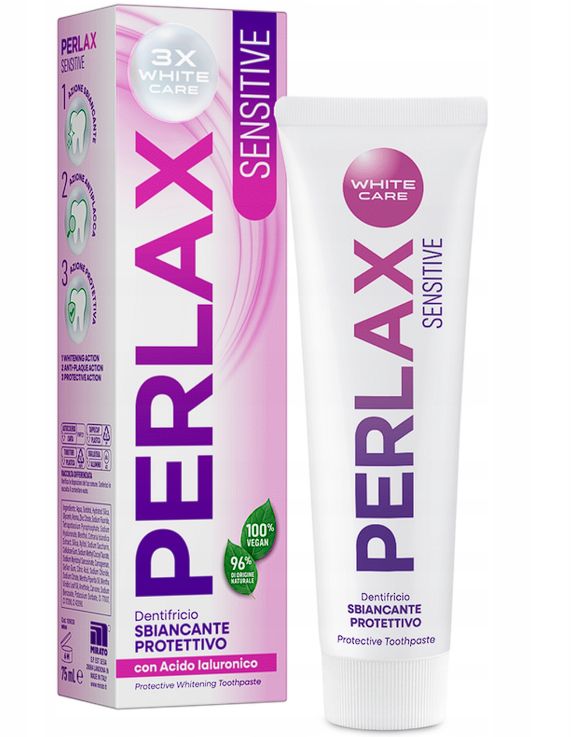 Perlax Sensitive 75ml pasta do zębów delikatna ochrona dla wrażliwych zębów