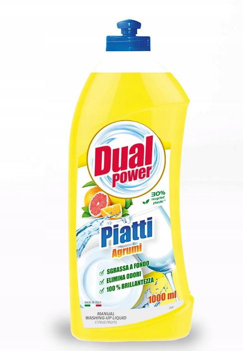 Płyn do mycia naczyń Dual Power Owoce cytrusowe 1L Skuteczne odtłuszczanie