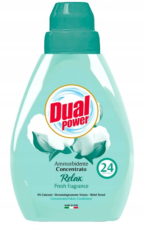DUAL POWER Płyn do płukania tkanin 24 PRAŃ, 600 ml Świeży zapach