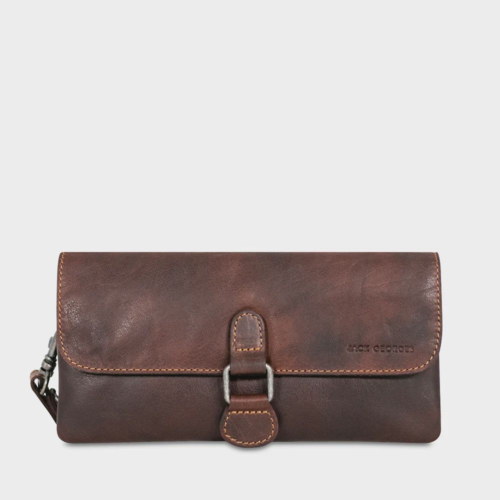 7612 Voyager Wristlet Clutch, Attribute: Brown