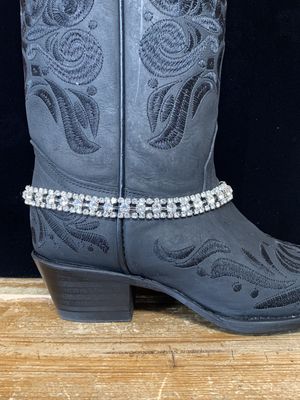 BBR-14 Three Strand Rhinestone Boot Bracelet