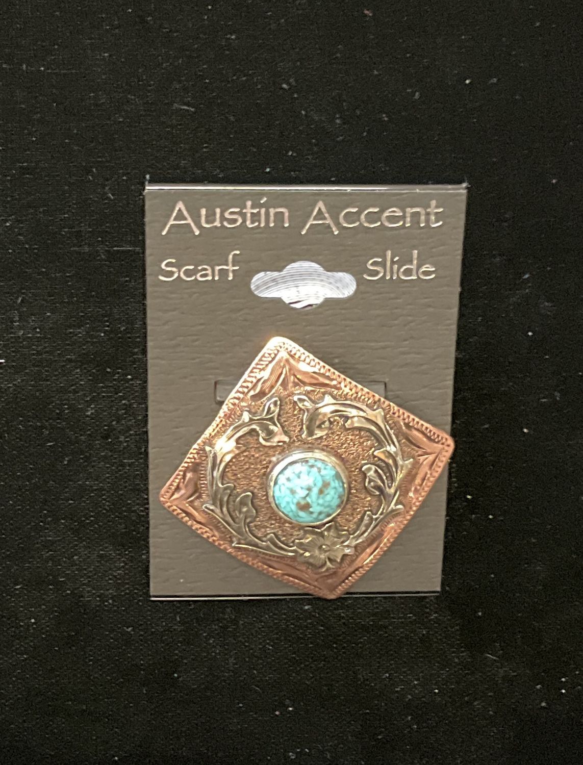 SS58 Copper Diamond Scarf Slide