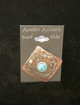 SS58 Copper Diamond Scarf Slide