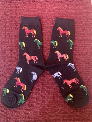 3422-N Multicolored Horses "Socks with Attitude"