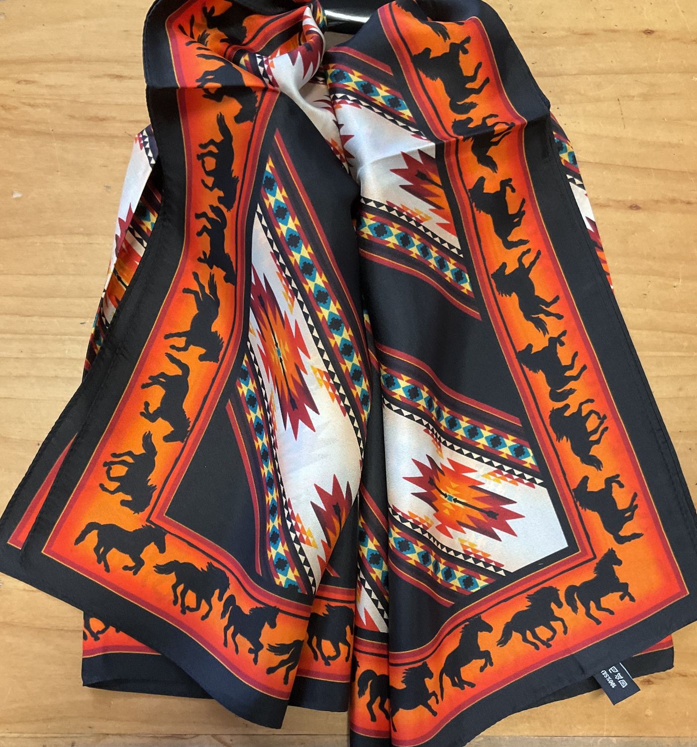 1313 AQ- Silk Scarf Sunset Feeding Time 1313 AQ- Silk Scarf Sunset Feeding Time