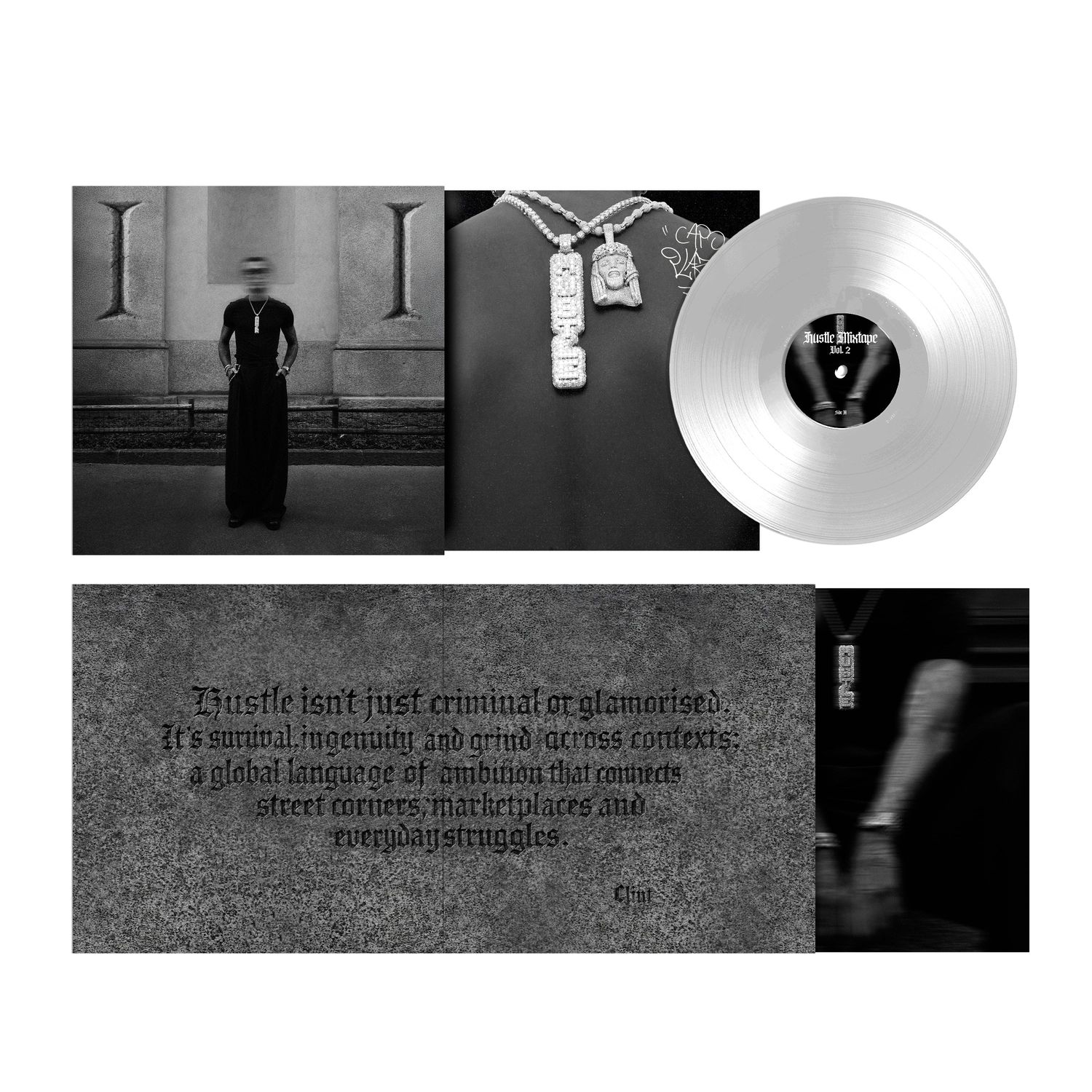 Capo Plaza Hustle Mixtape Vol. 2 Vinile argento autografato con cover alternativa