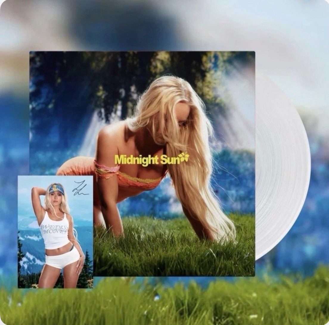 Zara Larsson Midnight Sun  Clear Vinyl + Photo Card Autografata