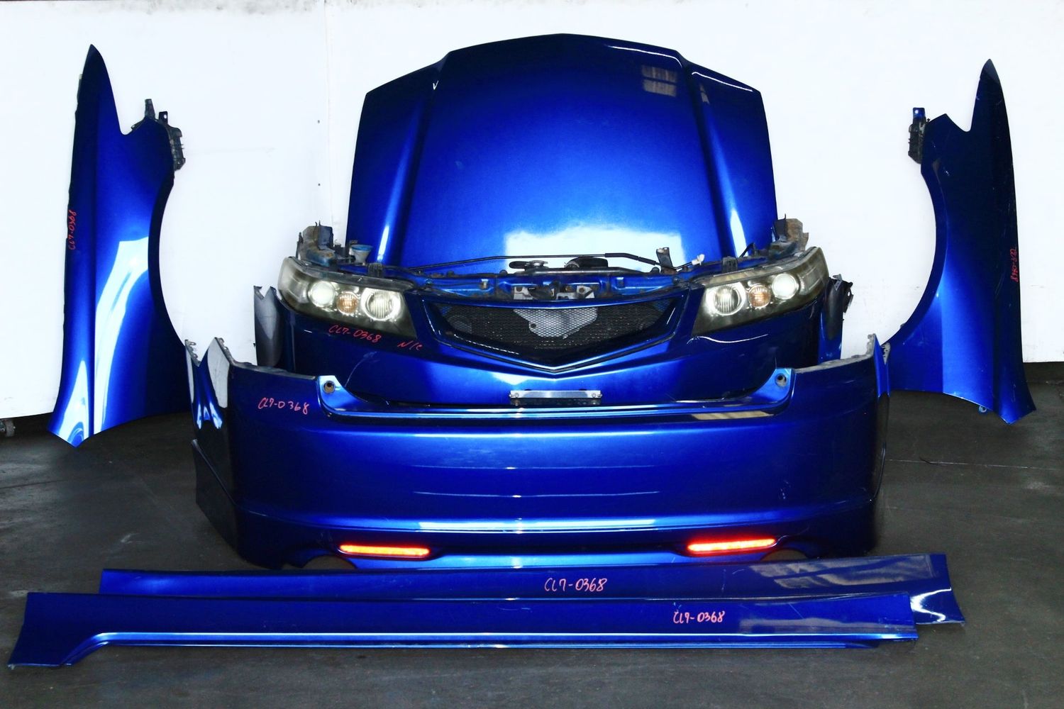 2004-2006 Acura TSX CL7 Euro R JDM Front End Conversion Hood Fenders Bumper Grille Side Skirts Lip