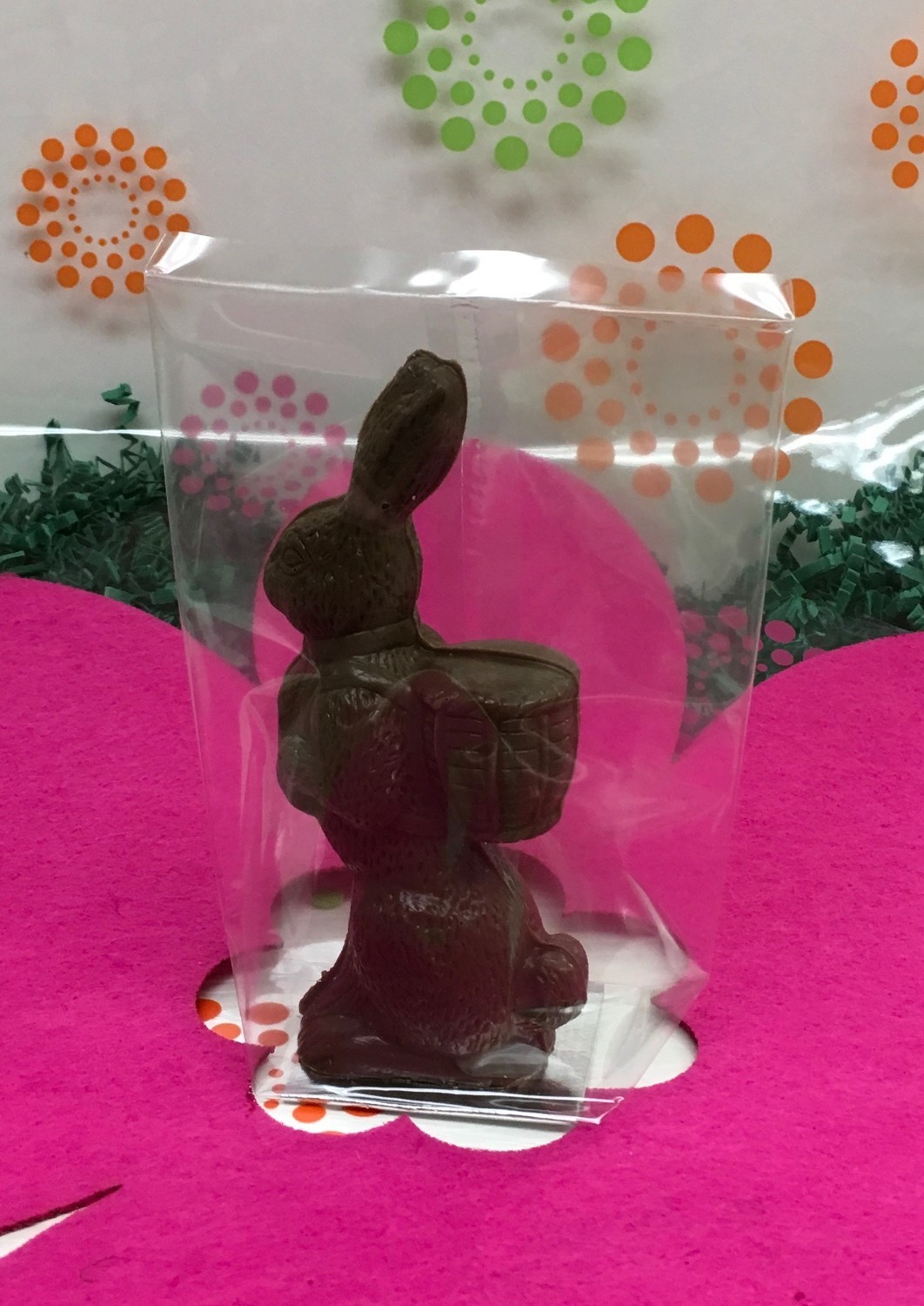 Small Solid Bunny with Backpack .22 lbs.  Milk Chocolate Only.