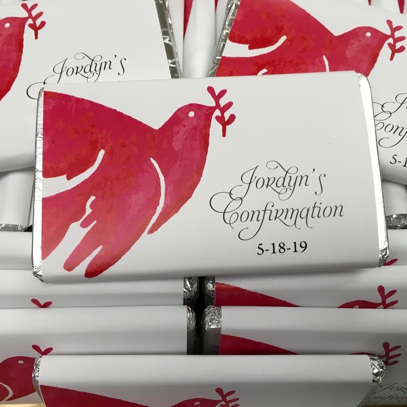 F - Chocolate or Thank you Bar with Personalized Wrap