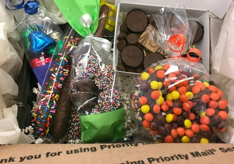Small Care Package - Hearts, Pretzels, Variety of Chocolates