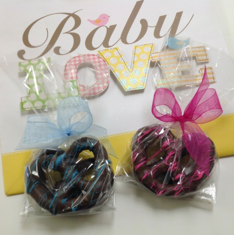 Baby Love!  2 - 3 Ring Pretzels bagged and bowed
