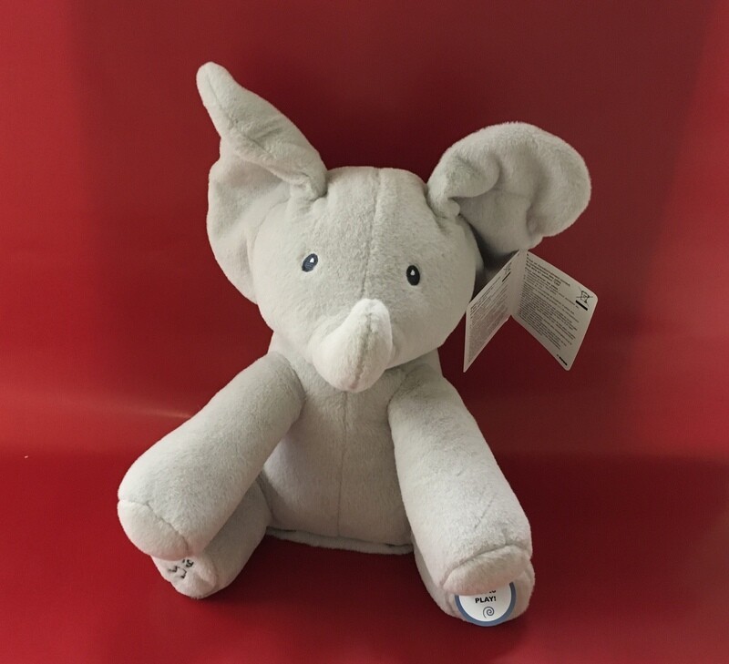 Singing Elephant by Gund.  Plays peekaboo and sings.  Simply Adorable!!!