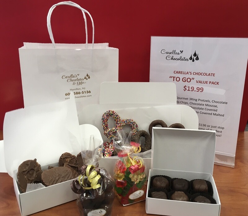 Carella's Chocolates Value Pack.  
"To Go" Chocolates.  Pick up on your way home or anytime!  Great for an after dinner desert.
