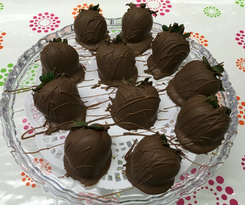 12 All Milk Chocolate Covered Strawberries.  Great for any Occasion!