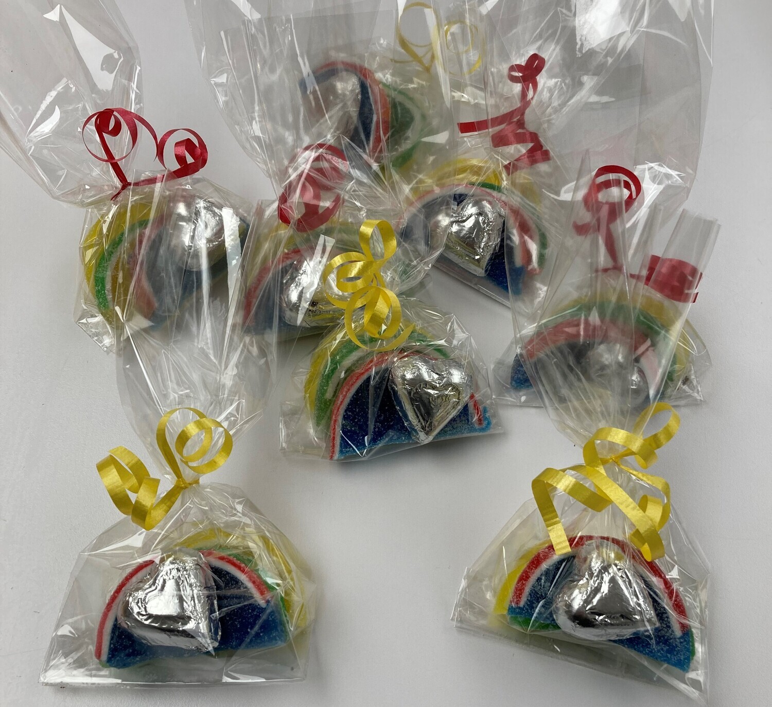 Fun Favor with Fruit Slices and Chocolate Heart. Choice of Ribbon Color