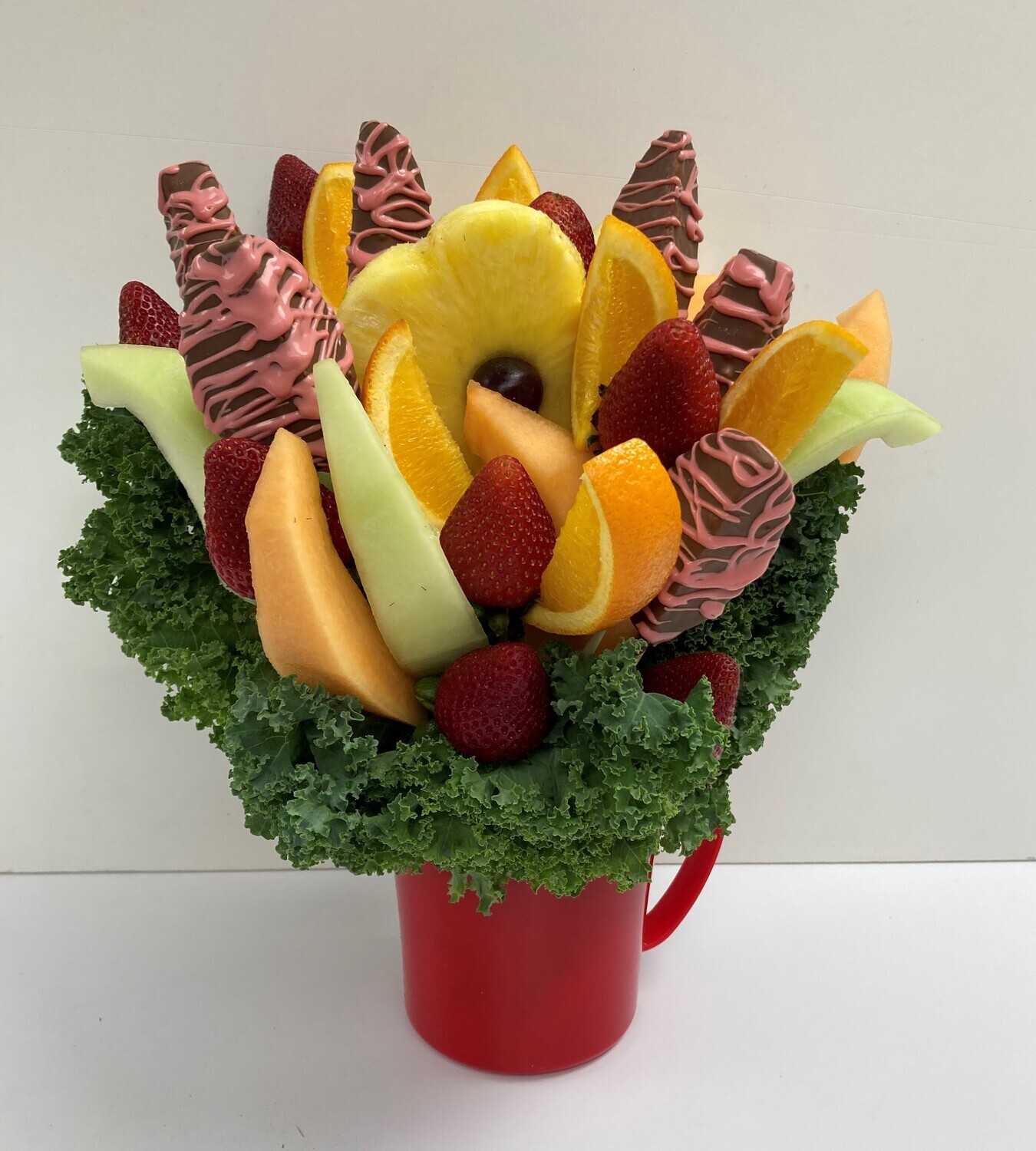 Any Day Bouquet in microwavable soup mug.