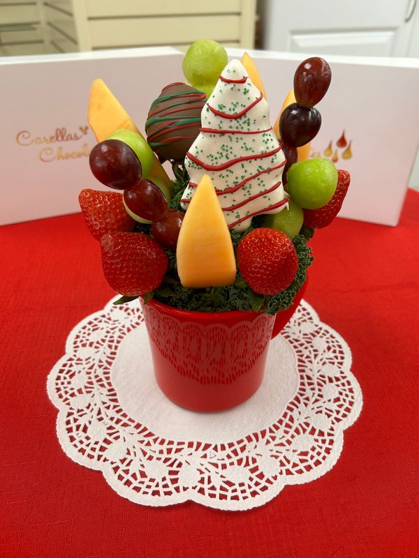 Christmas Little Debbie Fruit Bouquet w/ Soup Mug