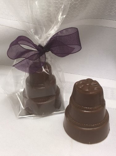 Milk Chocolate Wedding Cake, Bagged and Bowed.  Peanut &amp; Gluten Free.