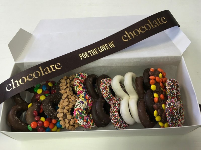 3 Ring Gourmet Pretzels. 1.25 Lbs.  Milk, Dark or Assorted.  You Choose! Shipping Included!