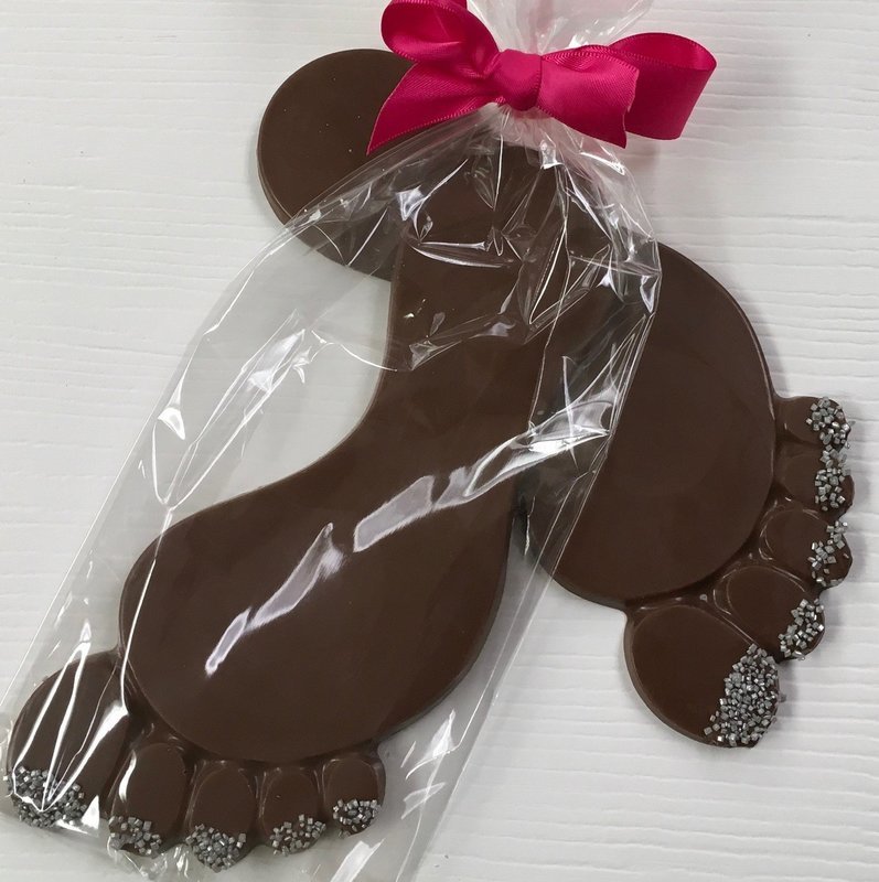 Large Foot.  Peanut &amp; Gluten Free. Choice of Ribbon Color.  Allow 2 days extra