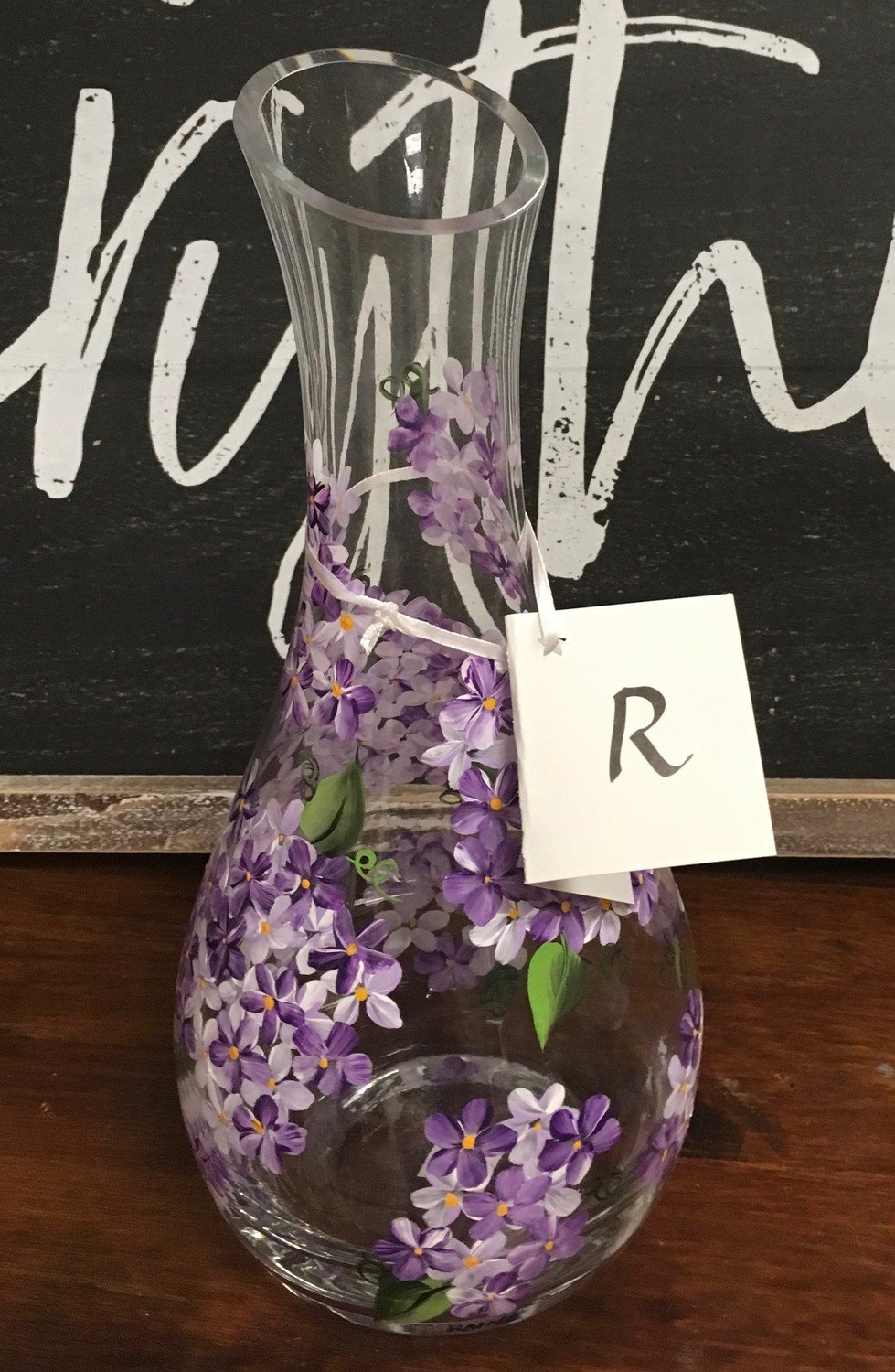 Purple Hydrangea Bud Vase 10" x 5"