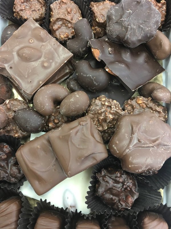 Hard and Chewey Assorted Chocolates Milk and Dark. Choose Size