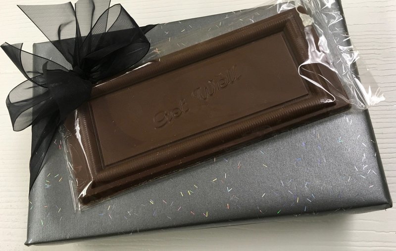 Assorted Chocolates (1 lb) with Choice of Milk Chocolate Get Well, Thank you or Happy Birthday Bar (optional)