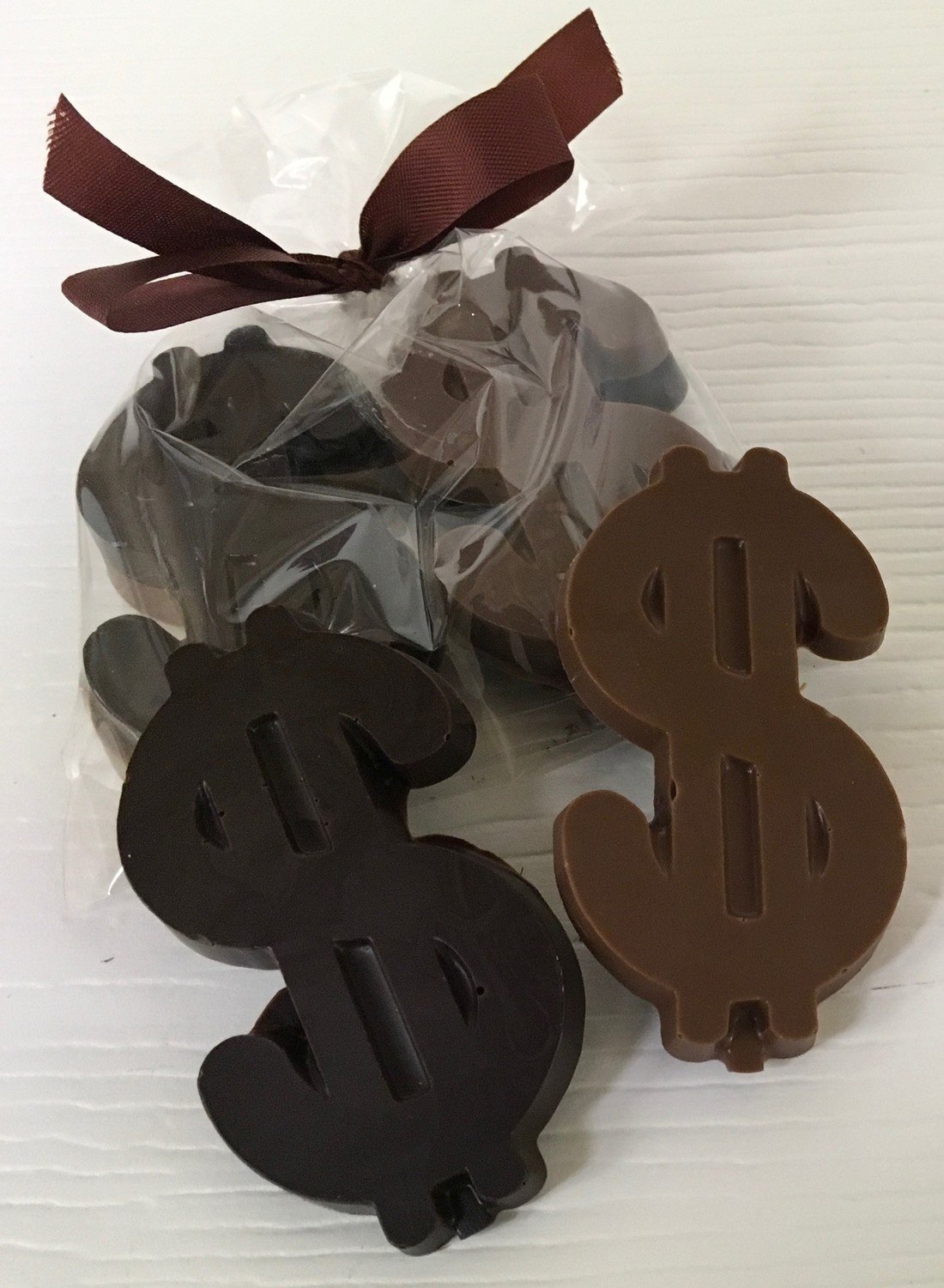 Small Chocolate Dollar Signs (10)
