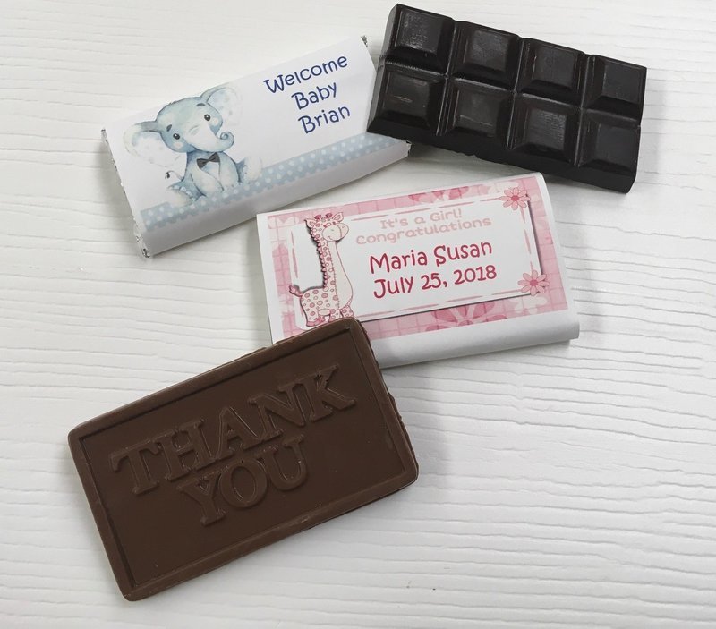 Personalized Baby Shower Chocolate Bars.  (Chocolate included) Thank you bar or Chocolate Bar.