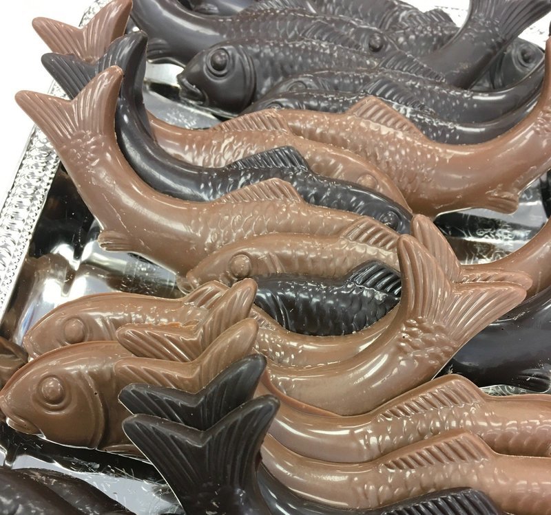 Solid Fish.  5"x1 1/2" approx.  Homemade.  Peanut and Gluten Free. 16 to a Lb.